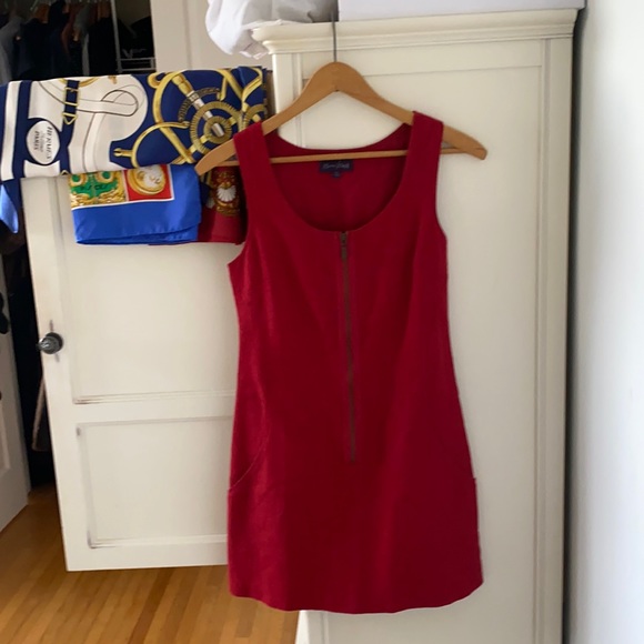 Urban Outfitters Red Sleeveless Front Zipper Dress - Picture 2 of 13